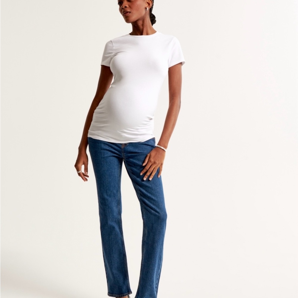 Abercrombie M Maternity White Tee Shirt
